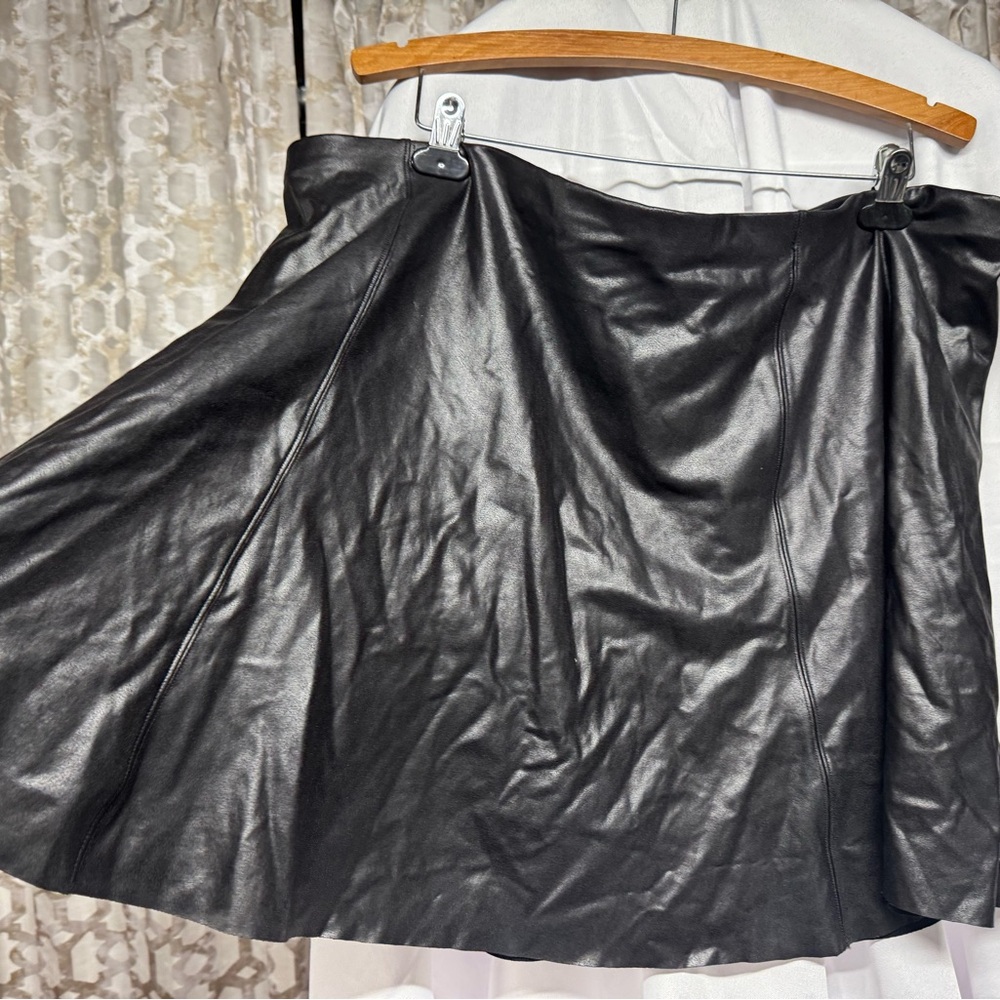 Spanx Pleather Skater Skirt